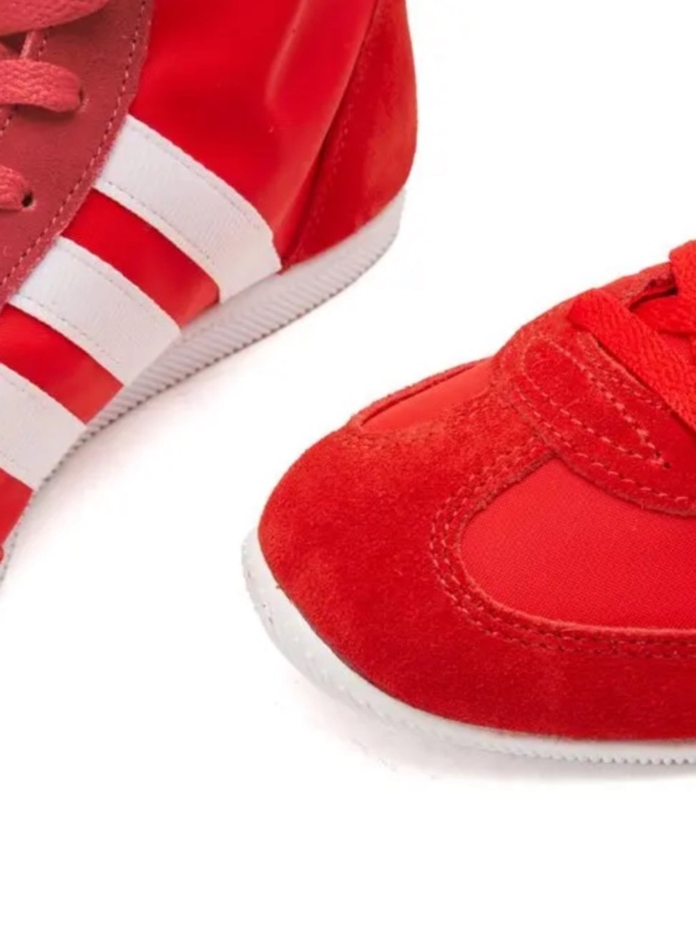 ADIDAS JAPAN H 9.5 Sneakers High Top Boxing Red White & Gold Metallic NWT no box - Picture 5 of 7